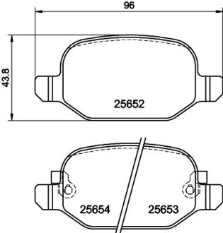 Тормозные колодки.) HELLA 8DB355020761