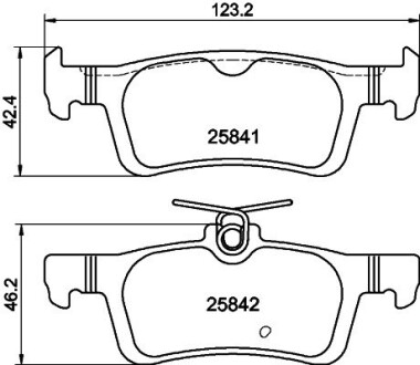 Гальмівні колодки (набір) HELLA 8DB355021311