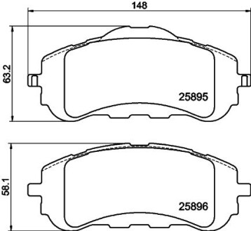 Гальмівні колодки дискові HELLA 8DB355021321