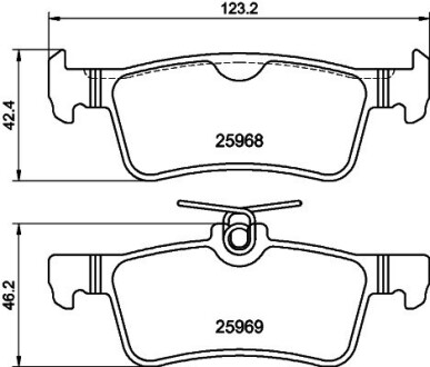 Гальмівні колодки (набір) HELLA 8DB355021701