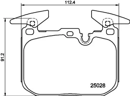 Колодки гальмівні (передні) BMW X1 (F48)/X2 (F39) 18- B47/B48 (Brembo) HELLA 8DB355025771
