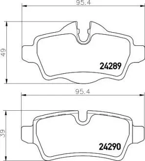 MINI колодки гальмівні задні R56, R57 HELLA 8DB 355 031-791