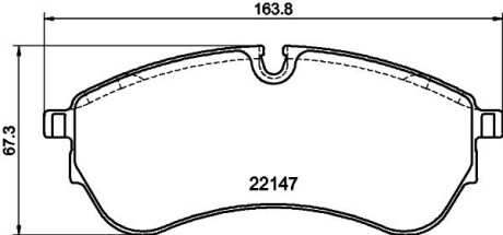 Гальмівні колодки MAN TGEVW Crafter 2.0D 09.16- HELLA 8DB 355 032-921