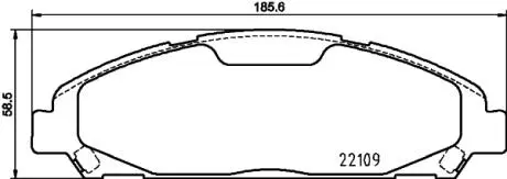 FORD USA гальмівні колодки передн MUSTANG 17- HELLA 8DB 355 032-991