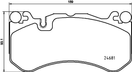 Тормозные колодки (передние) MB C-class (W204) 08-14/E-class (W211) 06-08 HELLA 8DB355036461