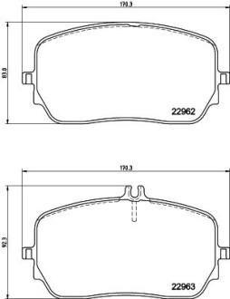 Тормозные колодки (передние) MB GLE-class (V167C167) 18-/GLS-class (X167) 19- HELLA 8DB355039211