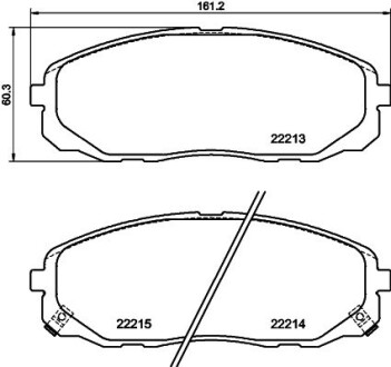 Колодки тормозные, дисковый тормоз HELLA 8DB355039441