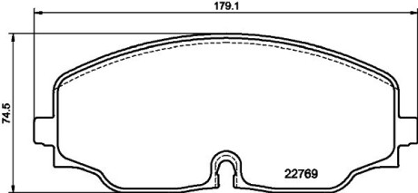 Колодки тормозные, дисковый тормоз HELLA 8DB355039941