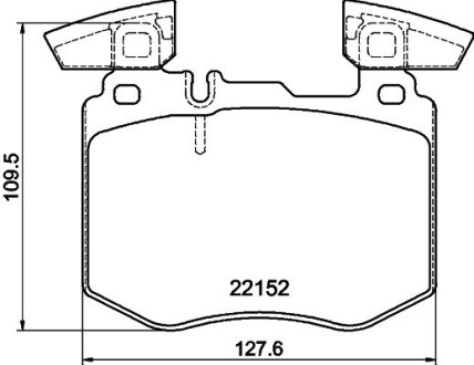 Колодки тормозні (передні) MB GLC-class (X253) 19- HELLA 8DB355039981