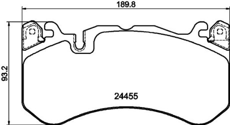 Тормозные колодки (передние) MB C-class (W205)/E-class (W212/W213)/GLC- class (X253)/ S-class (W222) AMG 11- (Brembo) HELLA 8DB355040091