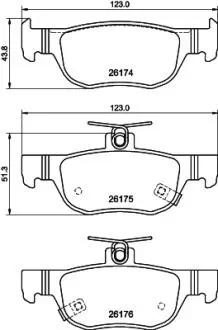 MAZDA Гальмівні колодки 3 (BP) 1.5 SKYACTIV-G 18- HELLA 8DB 355 040-101