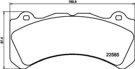 Тормозные колодки (передние) Volvo S60/V60 10- HELLA 8DB355040211