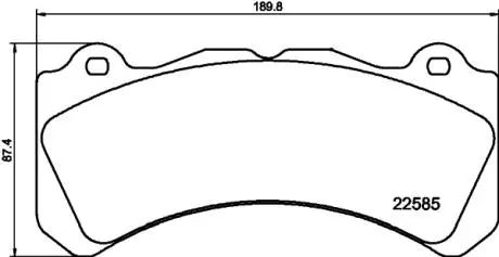 Колодки гальмівні (передні) Volvo S60/V60 10- HELLA 8DB355040211