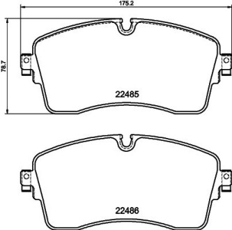 Колодки тормозные (передние) Land Rover Range Rover 2.0/2.2D 11- HELLA 8DB355040361