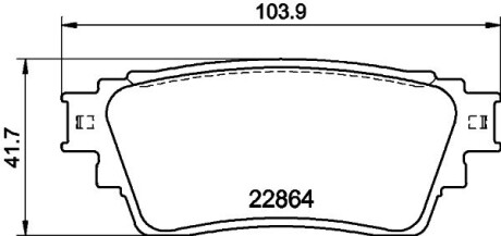 Колодки гальмівні, дискове гальмо HELLA 8DB355040501