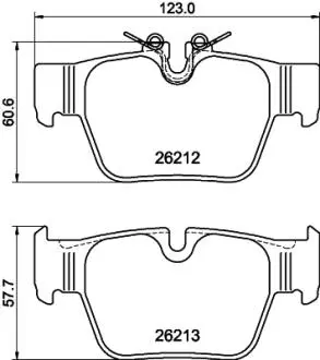 BMW колодки гальмівні задні F44, F39, MINI HELLA 8DB 355 040-581