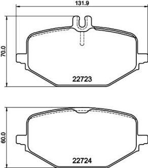 Тормозные колодки (задние) MB GLE-class (V167) 18- (Trw) HELLA 8DB355040691