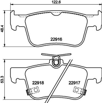 Колодки гальмівні (задні) Honda Accord X 1.5/2.0 i-VTEC 16- (Ate) HELLA 8DB355040871