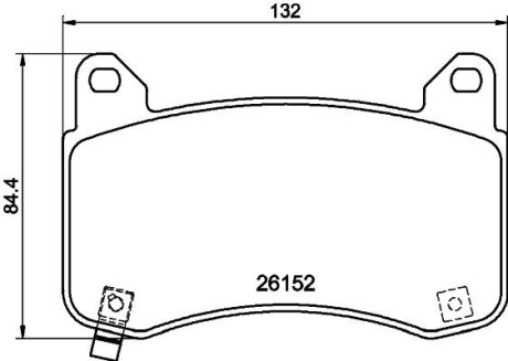 Колодки гальмівні (передні) Tesla Model 3 17-/ Model Y 19- (Brembo) Q+ HELLA 8DB355040901