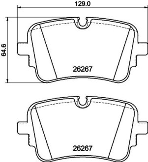 Колодки гальмівні (задні) Audi A6/A7/A8/Q7/Q8/VW Touareg 18- HELLA 8DB355041001