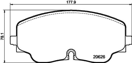 Колодки тормозные (передние) VW Golf VIII/Tiguan 20- (ZF) (+датчик) HELLA 8DB355041051