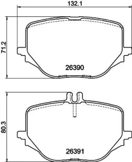 Тормозные колодки (задние) MB S-class (W223) 20- M256 (ZF) Q+ HELLA 8DB355041121