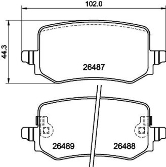 Колодки гальмівні (задніі) Hyundai Tucson IV 20-/Kia Sportage V 21- HELLA 8DB355042851