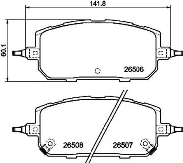 MAZDA Колодки гальм. передні MX-30 (DR) e-SKYACTIV 20- HELLA 8DB 355 044-221