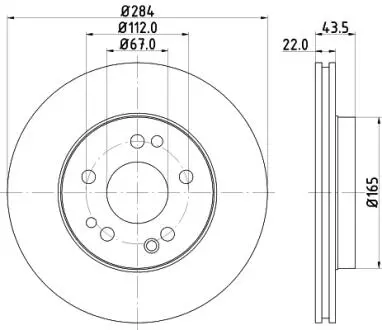 Тормозной диск HELLA 8DD355100941