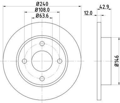 Тормозной диск HELLA 8DD355104631