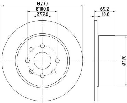 Тормозной диск HELLA 8DD355104661