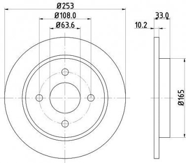 Тормозной диск HELLA 8DD355105661 (фото 1)