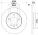 Тормозной диск задний. Octavia/Golf 98-13 (PRO) HELLA 8DD355107-461 (фото 4)