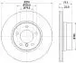 Тормозной диск перед. E60/E61 03-10 Pro HELLA 8DD355109-901 (фото 4)