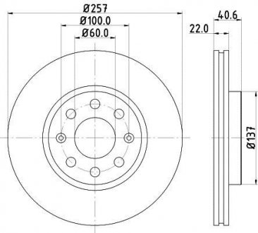 Тормозной диск HELLA 8DD355112581 (фото 1)
