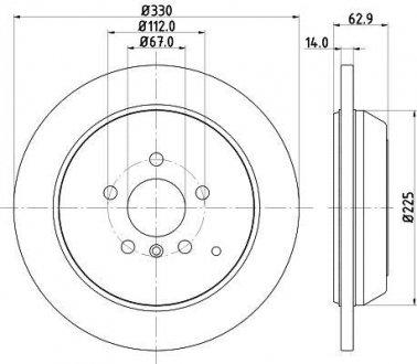 Тормозной диск HELLA 8DD355113211 (фото 1)