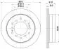 Тормозной диск зад. Cruiser 300/80/90/Prado/Lexus GX 01-10 3.0-4.7 (PRO) HELLA 8DD355114-861 (фото 1)