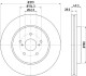 Тормозной диск перед. Lexus RX 03-08 3.0-3.5 (PRO) HELLA 8DD355114-981 (фото 4)