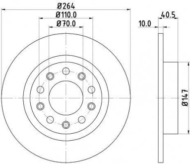 Тормозной диск HELLA 8DD355117241