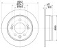 Тормозной диск зад. Ceed/Sportage/i30/ix35 11- HELLA 8DD355118-861 (фото 4)