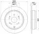 Тормозной диск зад. CR-V 07- 1.6-2.4 (PRO) HELLA 8DD355119-221 (фото 4)