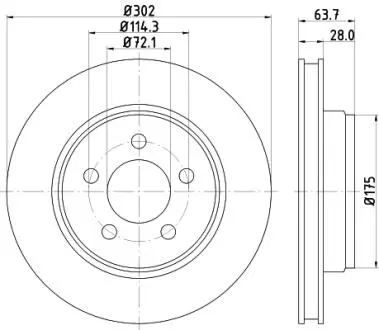 Диск тормозной HELLA 8DD355119241
