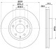 Диск гальмівний 55574PRO HELLA 8DD355119581 (фото 4)