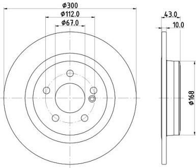 Тормозной диск HELLA 8DD355122871