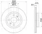 Диск гальмівний перед. Renault Clio I, Clio Ii, Kangoo, Kangoo Express, Megane I, Megane I Classic, Megane I Coach 1.2-2.0 06.8 HELLA 8DD 355 126-531 (фото 4)