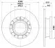 Диск тормозной с покрытием PRO; с задающим диском ABS; задн. / Ford Transit 2013&gt; HELLA 8DD355126591 (фото 4)