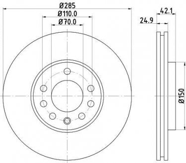 Тормозной диск HELLA 8DD355127841