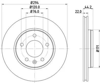Тормозной диск HELLA 8DD355128031