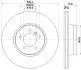 Тормозной диск пер. RANGE ROVER III 02-05 (PRO) HELLA 8DD355128-381 (фото 4)