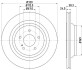 Гальмівний диск зад. W221/C216 05-13 2.2-5.5 (PRO) HC HELLA 8DD355128-751 (фото 4)